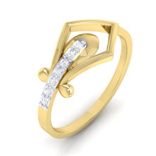 Load image into Gallery viewer, 18Kt gold real diamond ring by diamtrendz