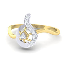 Load image into Gallery viewer, 18Kt gold real diamond ring by diamtrendz
