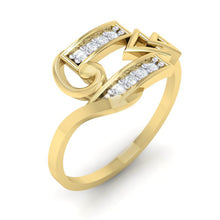 Load image into Gallery viewer, 18Kt gold real diamond ring by diamtrendz