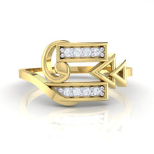 Load image into Gallery viewer, 18Kt gold real diamond ring by diamtrendz