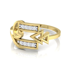 Load image into Gallery viewer, 18Kt gold real diamond ring by diamtrendz