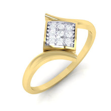 Load image into Gallery viewer, 18Kt gold real diamond ring by diamtrendz