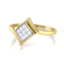 Load image into Gallery viewer, 18Kt gold real diamond ring by diamtrendz