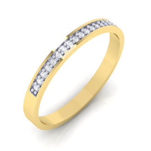 Load image into Gallery viewer, 18Kt gold band diamond ring by diamtrendz