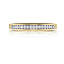 Load image into Gallery viewer, 18Kt gold band diamond ring by diamtrendz