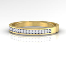 Load image into Gallery viewer, 18Kt gold band diamond ring by diamtrendz