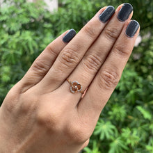 Load image into Gallery viewer, 18kt rose gold diamond ring real picture