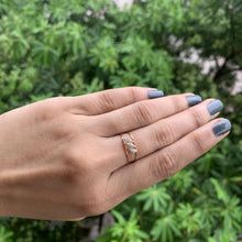 Load image into Gallery viewer, rose gold diamond ring real picture