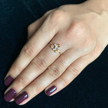 Load image into Gallery viewer, rose gold diamond ring real picture