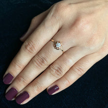 Load image into Gallery viewer, 18kt rose gold diamond ring real photo
