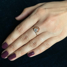 Load image into Gallery viewer, rose gold real diamond ring pic
