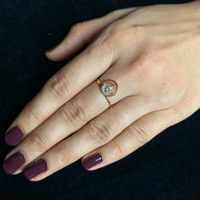 Load image into Gallery viewer, rose gold real diamond ring pic
