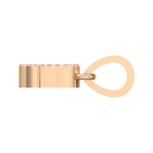 Load image into Gallery viewer, rose gold alphabet initial letter 'a' diamond pendant - 3