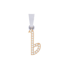 Load image into Gallery viewer, rose gold alphabet initial letter 'b' diamond pendant - 1