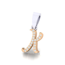 Load image into Gallery viewer, rose gold alphabet initial letter 'K' diamond pendant - 2