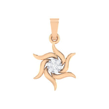 Load image into Gallery viewer, 18Kt rose gold real diamond pendant by diamtrendz