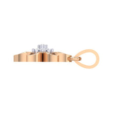 Load image into Gallery viewer, 18Kt rose gold real diamond floral pendant by diamtrendz