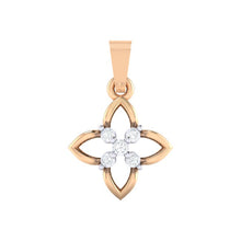 Load image into Gallery viewer, 18Kt rose gold real diamond pendant by diamtrendz