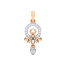 Load image into Gallery viewer, 18Kt rose gold real diamond pendant by diamtrendz