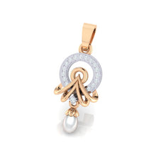 Load image into Gallery viewer, 18Kt rose gold real diamond pendant by diamtrendz