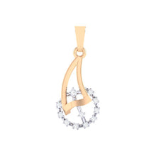 Load image into Gallery viewer, 18Kt rose gold real diamond pendant by diamtrendz