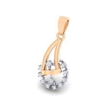 Load image into Gallery viewer, 18Kt rose gold real diamond pendant by diamtrendz