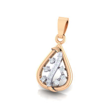 Load image into Gallery viewer, 18Kt rose gold real diamond pendant by diamtrendz