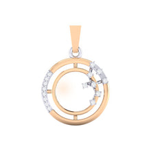 Load image into Gallery viewer, 18Kt rose gold real diamond pendant by diamtrendz