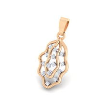 Load image into Gallery viewer, 18Kt rose gold real diamond pendant by diamtrendz