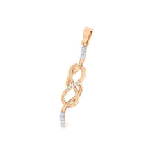 Load image into Gallery viewer, 18Kt rose gold real diamond infinity shape pendant by diamtrendz