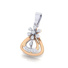 Load image into Gallery viewer, 18Kt rose gold real diamond pendant by diamtrendz