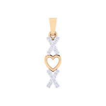 Load image into Gallery viewer, 18Kt rose gold real diamond heart shape pendant by diamtrendz