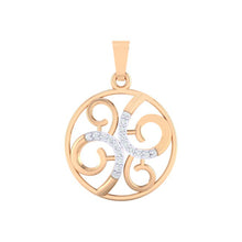 Load image into Gallery viewer, 18Kt rose gold real diamond pendant by diamtrendz