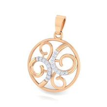 Load image into Gallery viewer, 18Kt rose gold real diamond pendant by diamtrendz