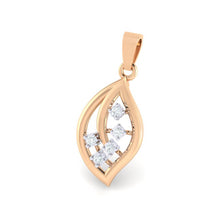Load image into Gallery viewer, 18Kt rose gold real diamond pendant by diamtrendz