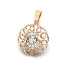 Load image into Gallery viewer, 18Kt rose gold real diamond pendant by diamtrendz