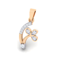 Load image into Gallery viewer, 18Kt rose gold real diamond pendant by diamtrendz