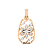 Load image into Gallery viewer, 18Kt rose gold real diamond pendant by diamtrendz