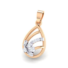 Load image into Gallery viewer, 18Kt rose gold real diamond pendant by diamtrendz