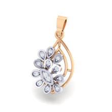 Load image into Gallery viewer, 18Kt rose gold real diamond pendant by diamtrendz