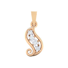 Load image into Gallery viewer, 18Kt rose gold real diamond pendant by diamtrendz