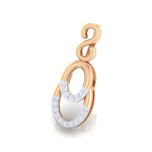 Load image into Gallery viewer, 18Kt rose gold real diamond pendant by diamtrendz