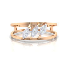 Load image into Gallery viewer, 18Kt rose gold real diamond ring by diamtrendz