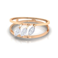 Load image into Gallery viewer, 18Kt rose gold real diamond ring by diamtrendz