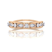 Load image into Gallery viewer, 18Kt rose gold band diamond ring by diamtrendz