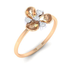 Load image into Gallery viewer, 18Kt rose gold real diamond ring by diamtrendz