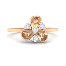 Load image into Gallery viewer, 18Kt rose gold real diamond ring by diamtrendz