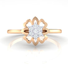 Load image into Gallery viewer, 18Kt rose gold real diamond ring by diamtrendz