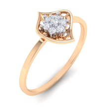 Load image into Gallery viewer, 18Kt rose gold real diamond ring by diamtrendz