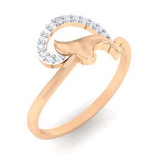 Load image into Gallery viewer, 18Kt rose gold real diamond ring by diamtrendz